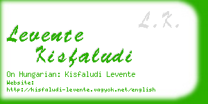 levente kisfaludi business card